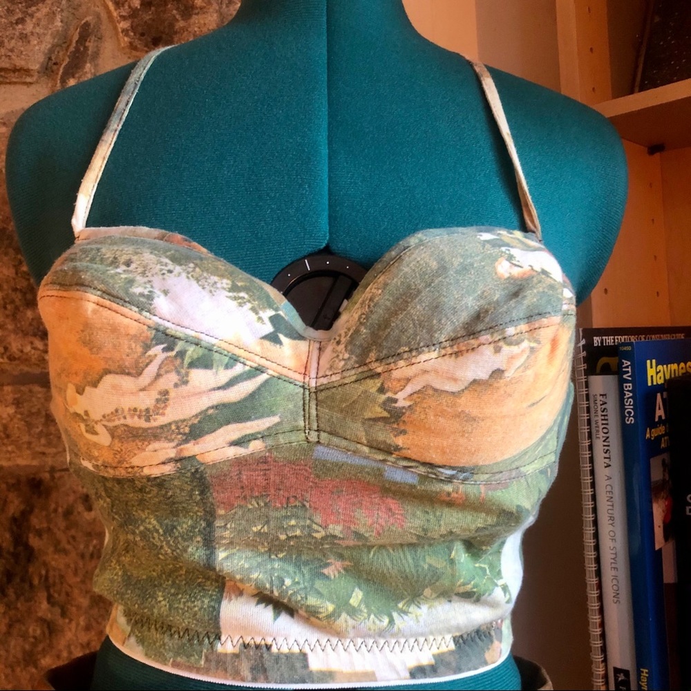 Vintage unique print top